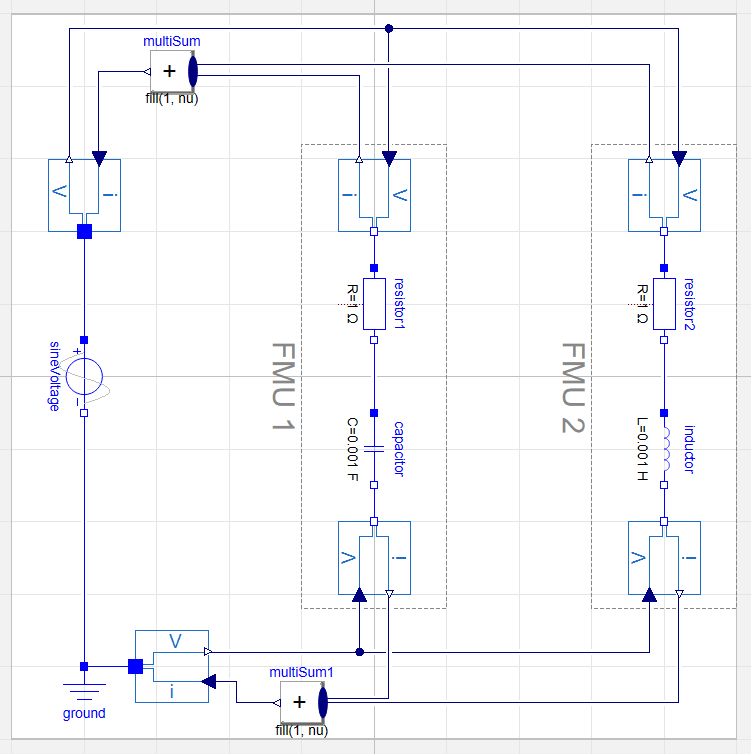 Figure 3. Simple electrical circuit with electrical connection adaptors